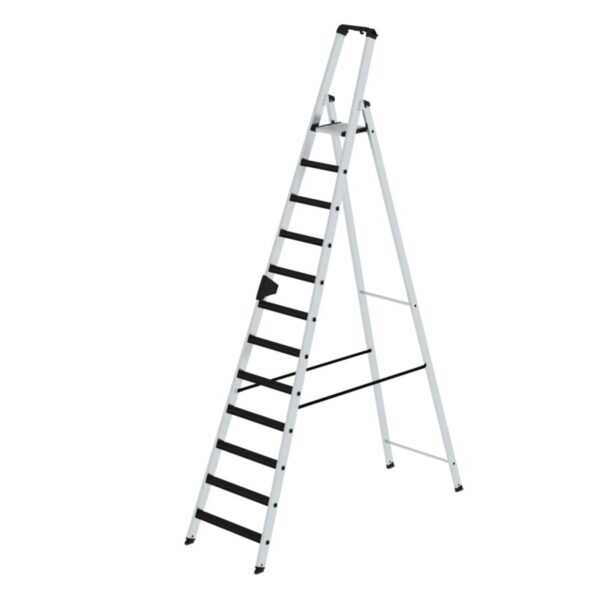 Günzburger Steigtechnik Stufen-Stehleiter einseitig begehbar mit clip-step 12 Stufen