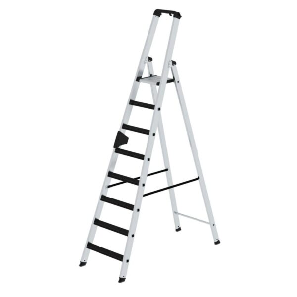Günzburger Steigtechnik Stufen-Stehleiter einseitig begehbar mit clip-step 8 Stufen