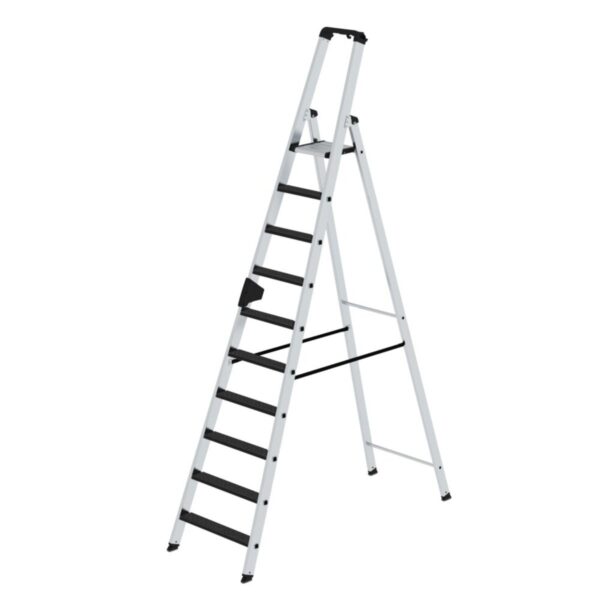 Günzburger Steigtechnik Stufen-Stehleiter einseitig begehbar mit clip-step R13 10 Stufen