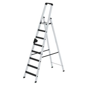 Günzburger Steigtechnik Stufen-Stehleiter einseitig begehbar mit clip-step R13 8 Stufen