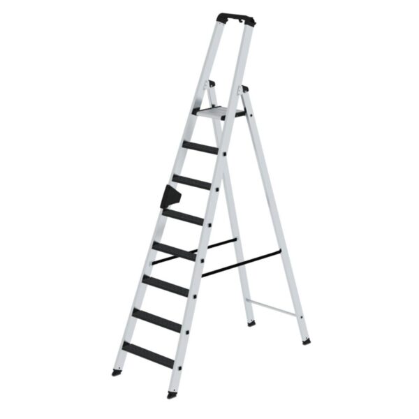 Günzburger Steigtechnik Stufen-Stehleiter einseitig begehbar mit clip-step R13 8 Stufen