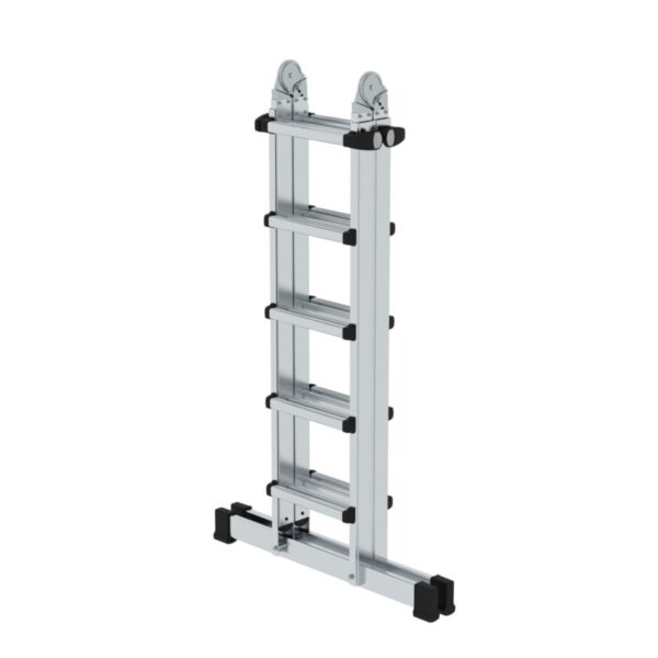 Günzburger Steigtechnik Teleskopleiter 4-teilig mit Traverse 4x5 Sprossen