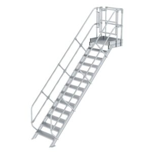 Günzburger Steigtechnik Treppen-Modul Aluminium geriffelt 13 Stufen