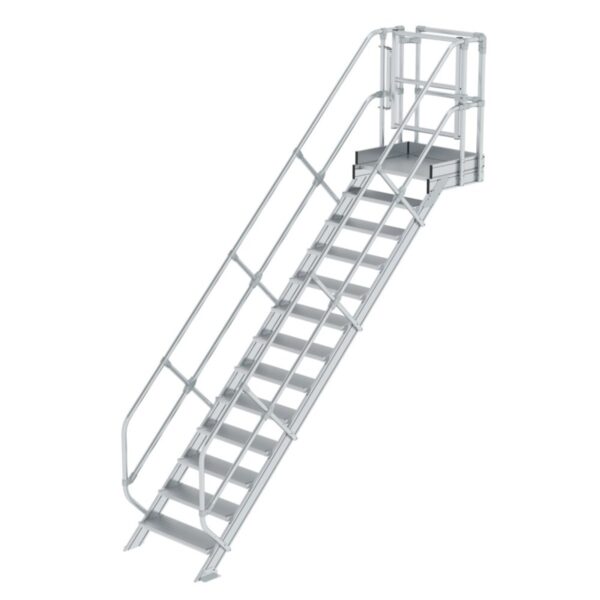 Günzburger Steigtechnik Treppen-Modul Aluminium geriffelt 13 Stufen