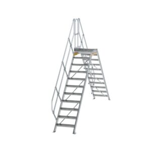 Günzburger Steigtechnik Überstieg 45° Stufenbreite 600 mm 11 Stufen
