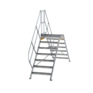 Günzburger Steigtechnik Überstieg 45° Stufenbreite 800 mm 7 Stufen
