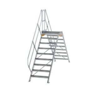 Günzburger Steigtechnik Überstieg 45° Stufenbreite 800 mm 9 Stufen
