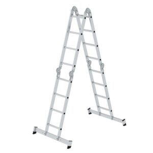 Günzburger Steigtechnik Vielzweckleiter 4-teilig mit nivello®-Traverse 4x4 Sprossen