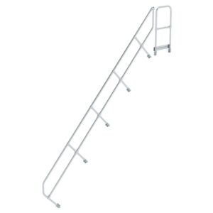 Günzburger Steigtechnik Zweiter Handlauf für Treppe mit Plattform 45° 16 Stufen