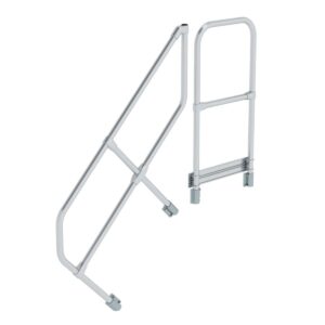 Günzburger Steigtechnik Zweiter Handlauf für Treppe mit Plattform 45° 4 Stufen