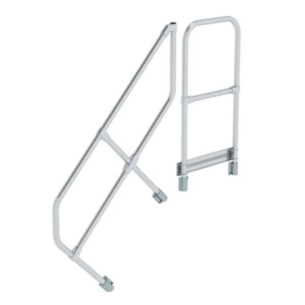 Günzburger Steigtechnik Zweiter Handlauf für Treppe mit Plattform 45° 4 Stufen