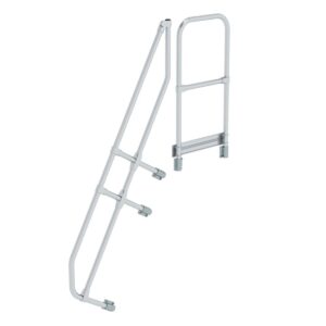 Günzburger Steigtechnik Zweiter Handlauf für Treppe mit Plattform 60° 6 Stufen