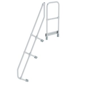 Günzburger Steigtechnik Zweiter Handlauf für Treppe mit Plattform 60° 7 Stufen
