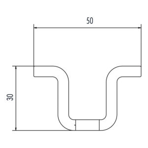 Hailo Professional Steigschutzschiene H50, L=840, ALUELOX