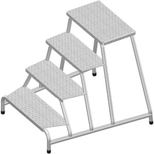 Layher Maschinentritt 1075 mit 4 Stufen