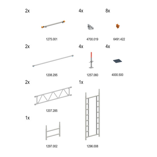 Layher Uni Standard mit TREPPENKIT SH= 3m
