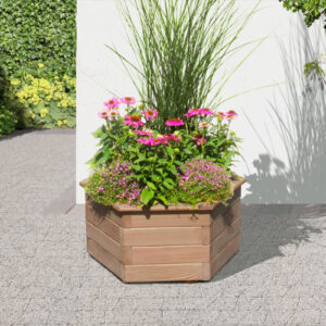 Pflanzkasten Lärche Ø 60x35cm sechseckig