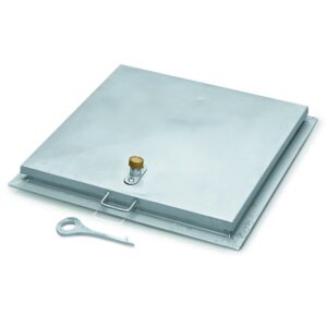 ZARGES Brunnenabdeckung, eckige Form ohne Belüftungskamin, Edelstahl V2A 800x800 mm ohne Isolierung