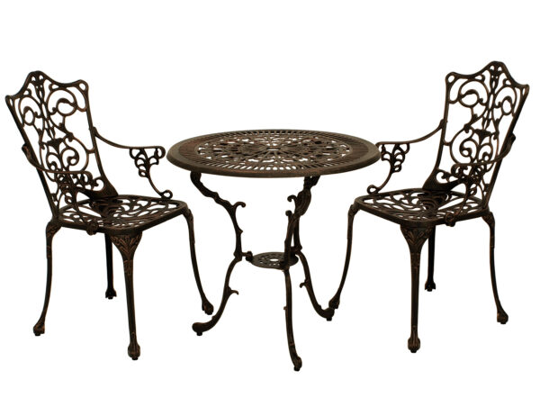 Gartenset 3-teilig Jugendstil bronze-antik