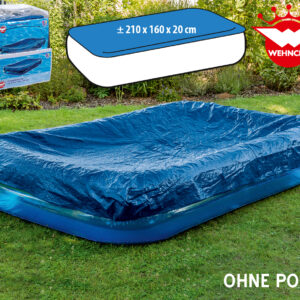 Poolabdeckung mit Gummizug, blau