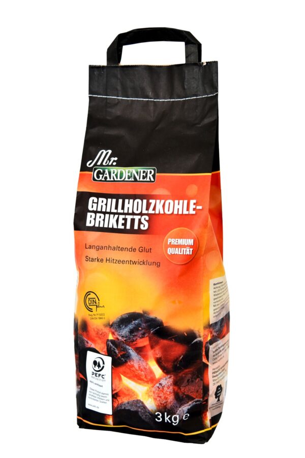 Grill-Briketts aus Holzkohle