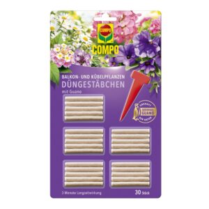 Balkon- und Kübelpflanzen Düngestäbchen mit GUANO (30 Stäbchen)