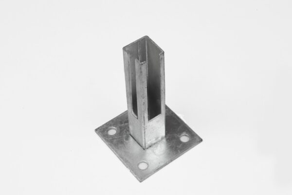 Bodenplatte 100x100mm für Zaunpfosten 40x40mm
