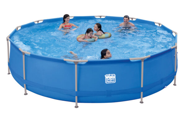 Stahlrahmenpool-Set mit Filterpumpe, blau
