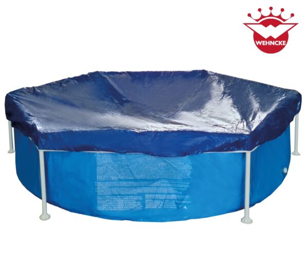 Poolabdeckung mit Gummizug, blau