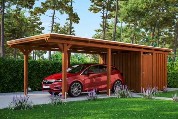 Carport Emsland m. Abstellraum