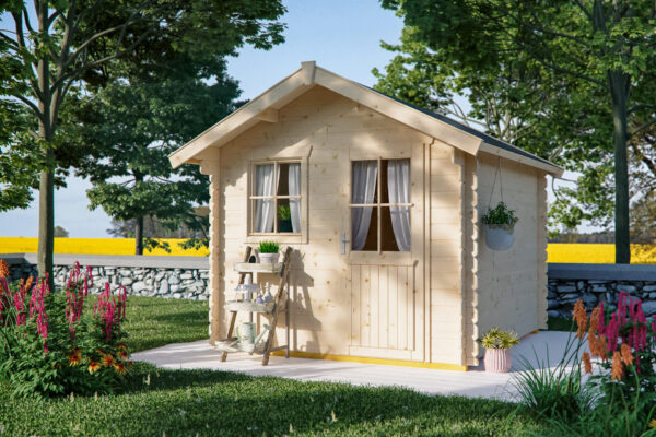 Gartenhaus Porto mit Vordach natur