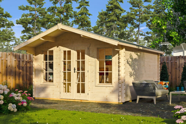 Gartenhaus Trondheim 1, 380x300cm, natur