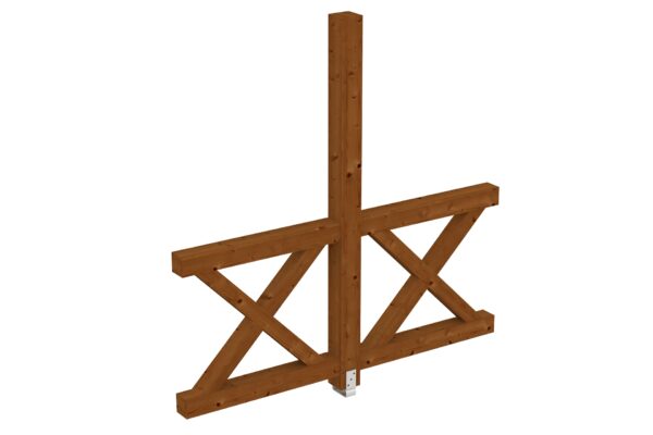 Seitenwand Andreaskreuz, freistehehend Fichte