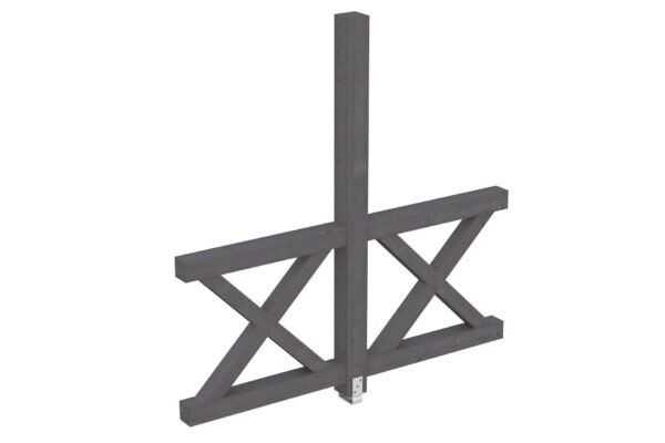 Seitenwand Andreaskreuz, freistehehend Fichte