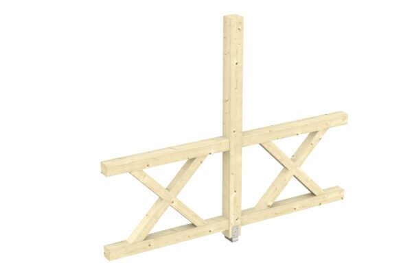 Seitenwand Andreaskreuz, freistehehend Fichte