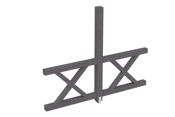 Seitenwand Andreaskreuz, freistehehend Fichte