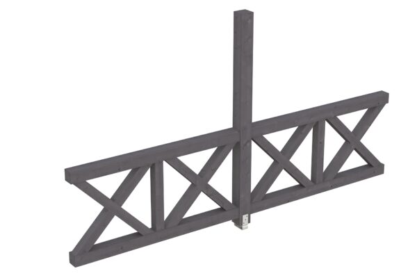 Seitenwand Andreaskreuz, freistehehend Fichte