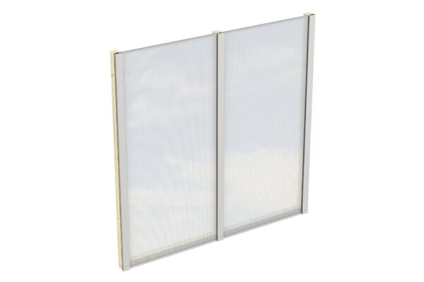 Seitenwand m. Polycarbonat, freistehend Fichte