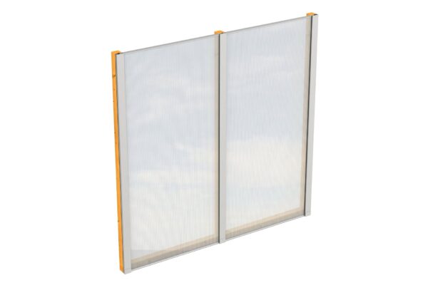 Seitenwand m. Polycarbonat, freistehend Fichte