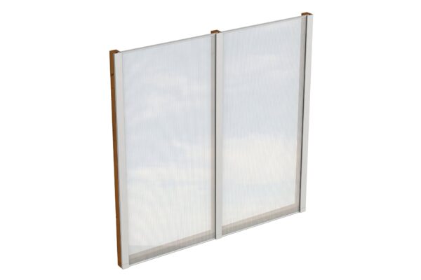 Seitenwand m. Polycarbonat, freistehend Fichte