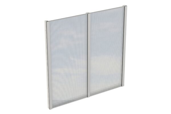 Seitenwand m. Polycarbonat, freistehend Fichte