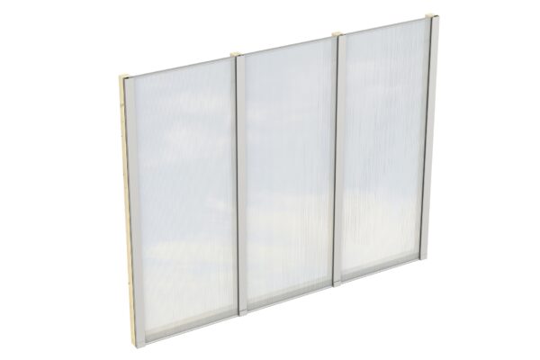 Seitenwand m. Polycarbonat, freistehend Fichte