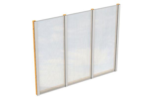 Seitenwand m. Polycarbonat, freistehend Fichte