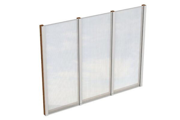 Seitenwand m. Polycarbonat, freistehend Fichte
