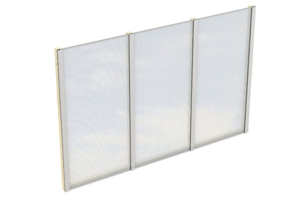 Seitenwand m. Polycarbonat, freistehend Fichte