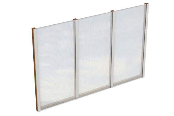 Seitenwand m. Polycarbonat, freistehend Fichte