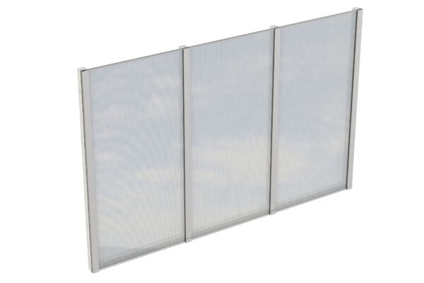 Seitenwand m. Polycarbonat, freistehend Fichte