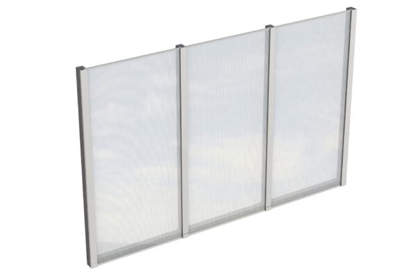 Seitenwand m. Polycarbonat, freistehend Fichte