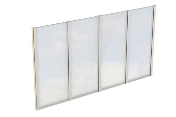 Seitenwand m. Polycarbonat, freistehend Fichte
