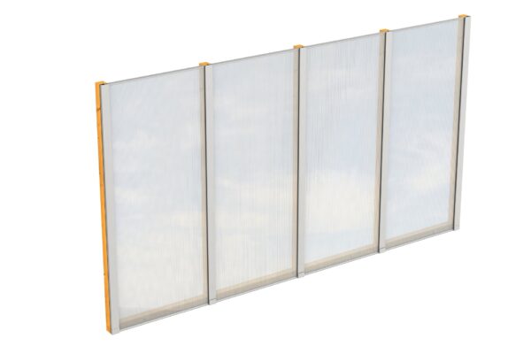 Seitenwand m. Polycarbonat, freistehend Fichte